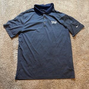 Blue striped Nike Dri-Fit polo Size Large - Samuel Adams embroidered